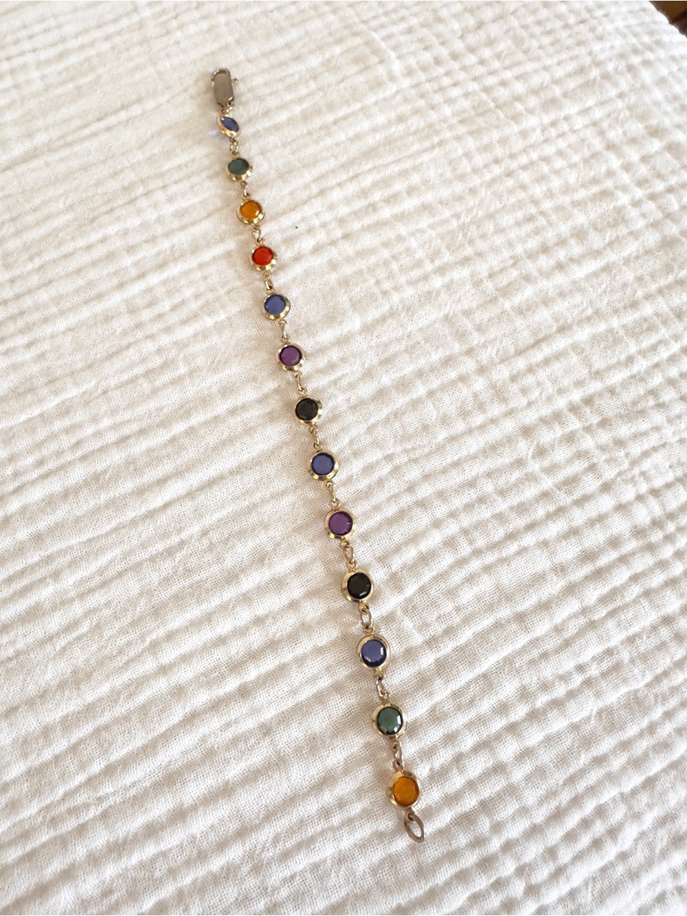 Vintage Austrian Crystal Link Bracelet - Picture 8 of 12